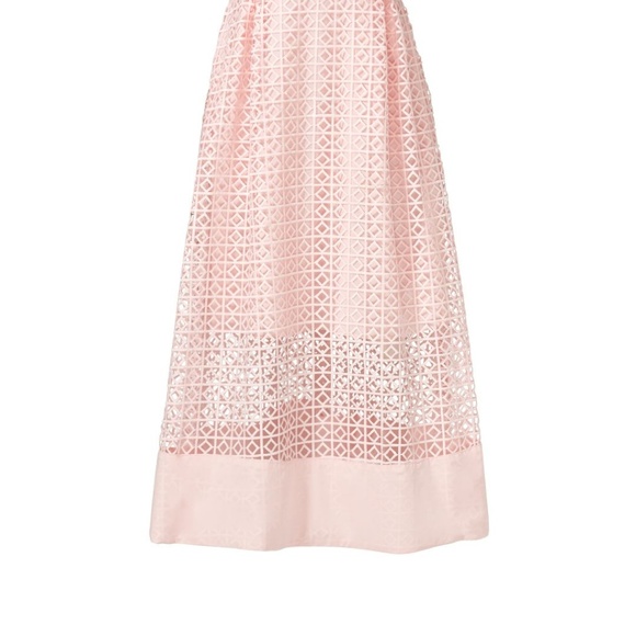 NEW ST by Olcay Gulsen Blush Pink Geometric Lace Dress NWOT - Picture 6 of 13